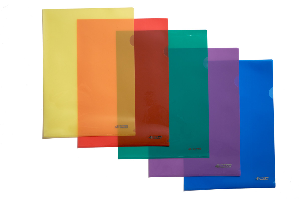 Папка-куточок 4OFFICE, A4, 120 мкм, поліпропілен, 4-202